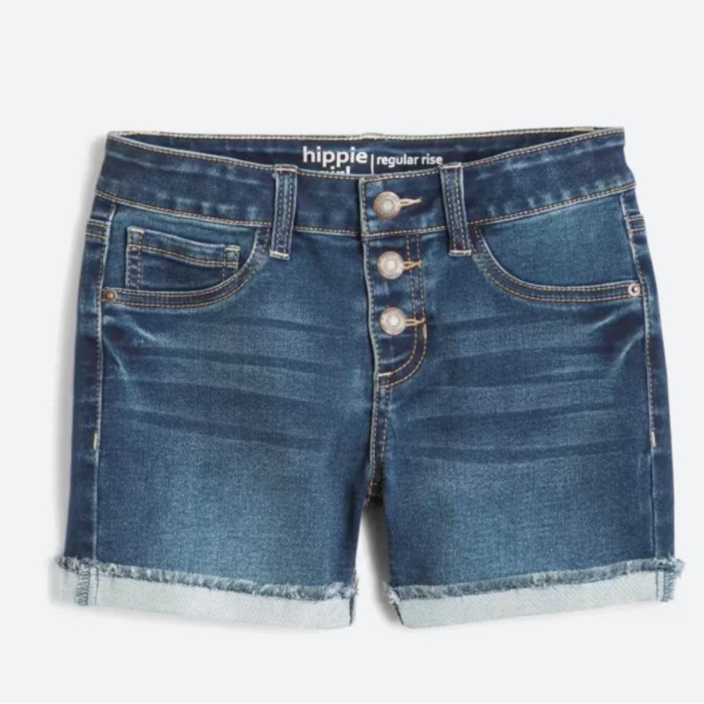 Hippie Girl.  Size 18.  Regular rise midi denim short (bought from stitch fix)